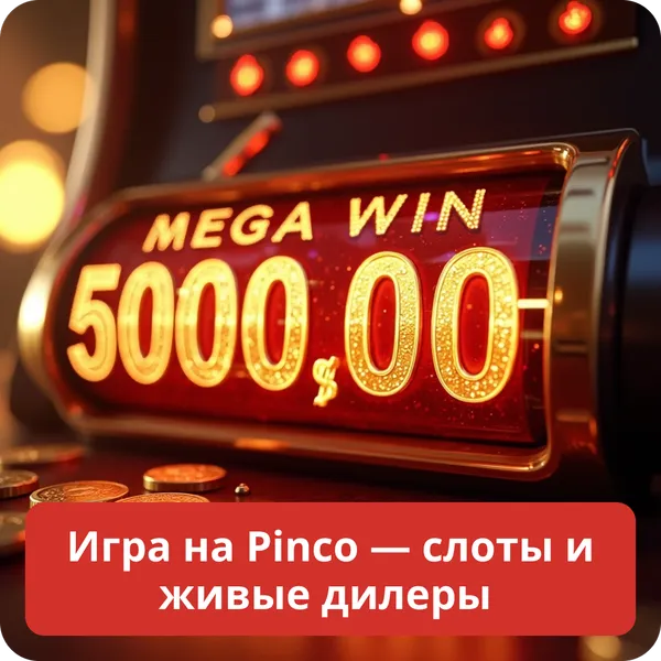 Игра на Pinco — слоты и живые дилеры
